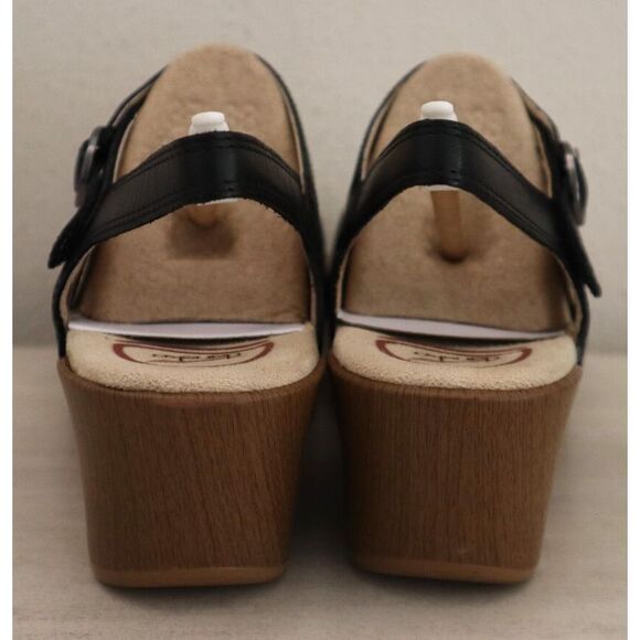 Dansko Women's Sz 38 US 7.5-8 Black Season Full Grain Leather Sandals - Picture 3 of 16